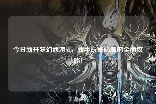 今日新开梦幻西游SF，新手玩家必看的全面攻略！